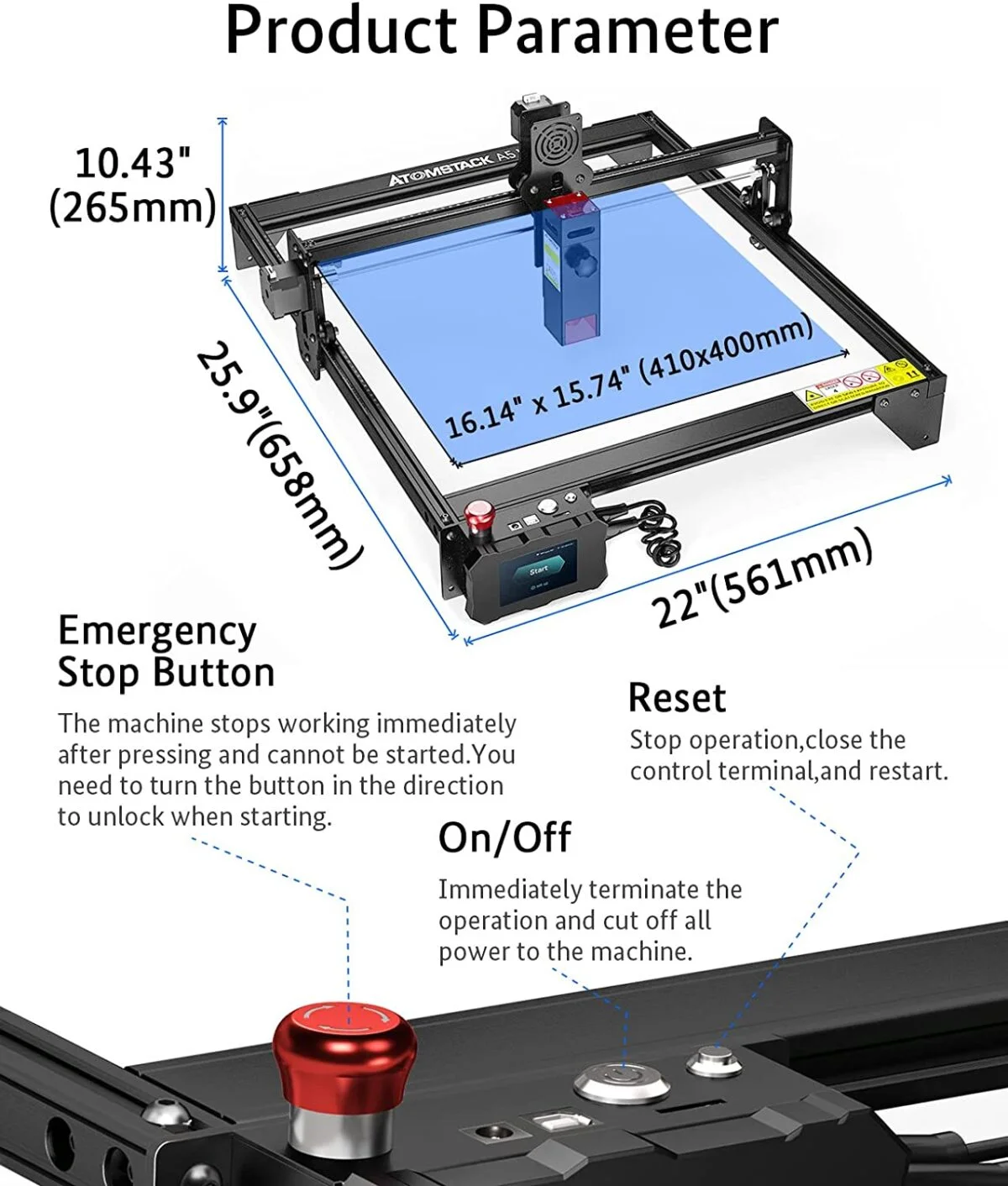 ATOMSTACK A5 M50 PRO Laser Engraving Machine - view 4