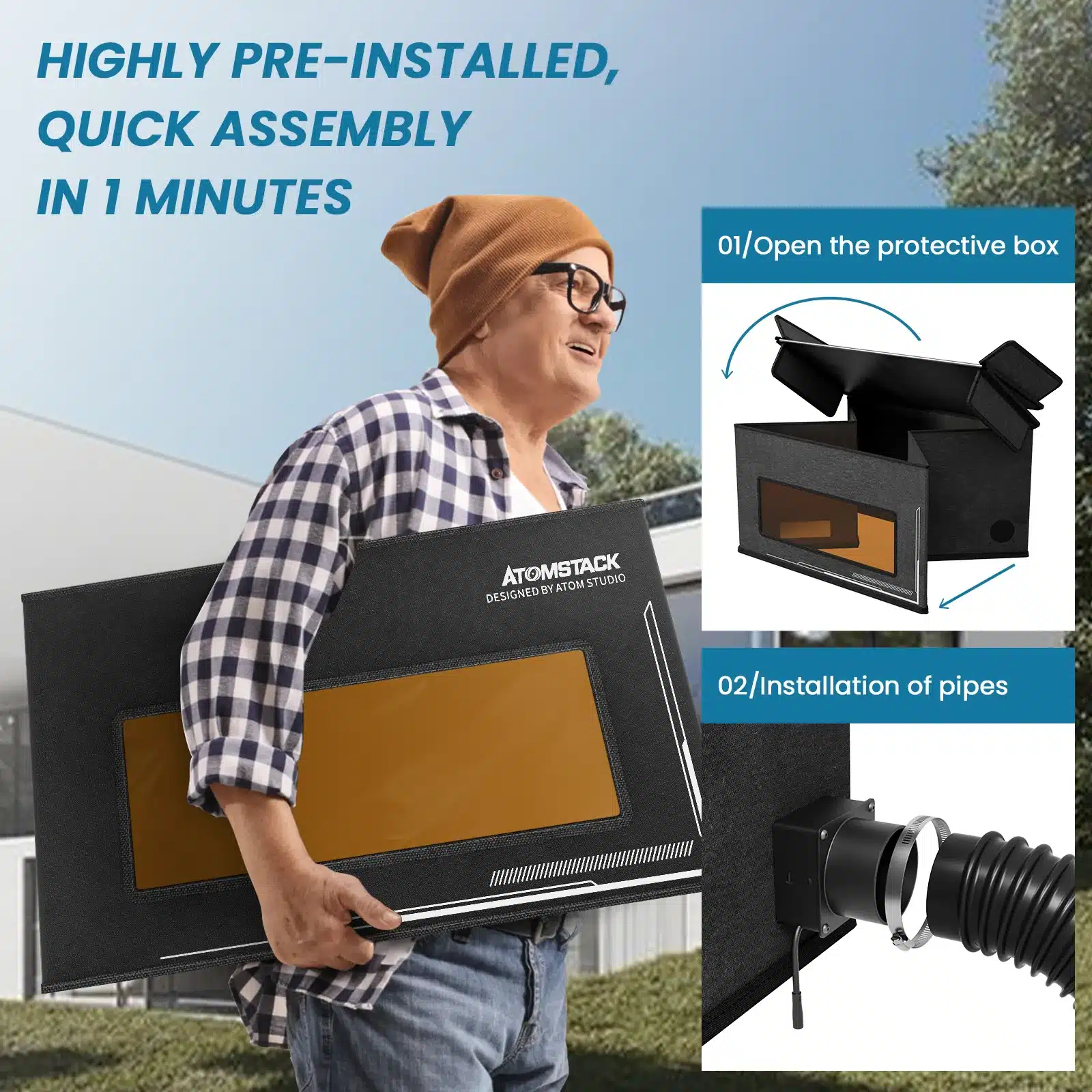 Atomstack FB2 Enclosure Foldable Dust-Proof Cover for All Brand Laser Engraver - view 2