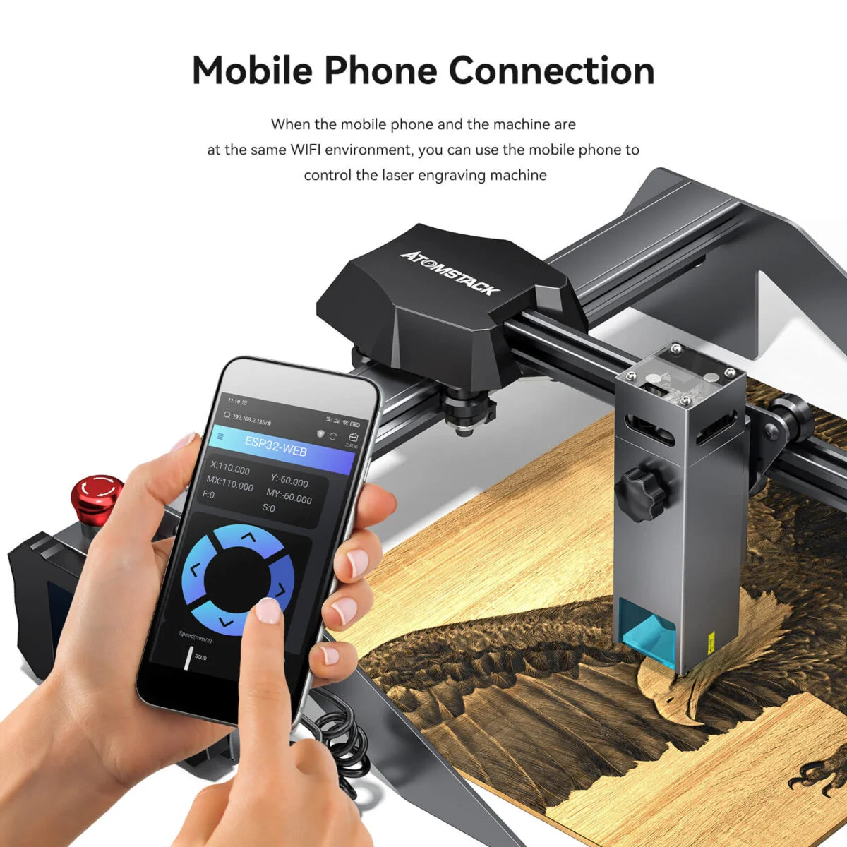 Atomstack P9 M50 10W Optical Power Portable Dual Laser Engraver and Cutter - view 6