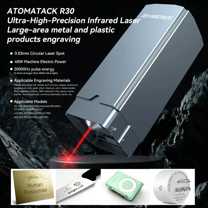 Atomstack R30 Infrared Fibre Laser Module For Engraving All Metals and Plastic