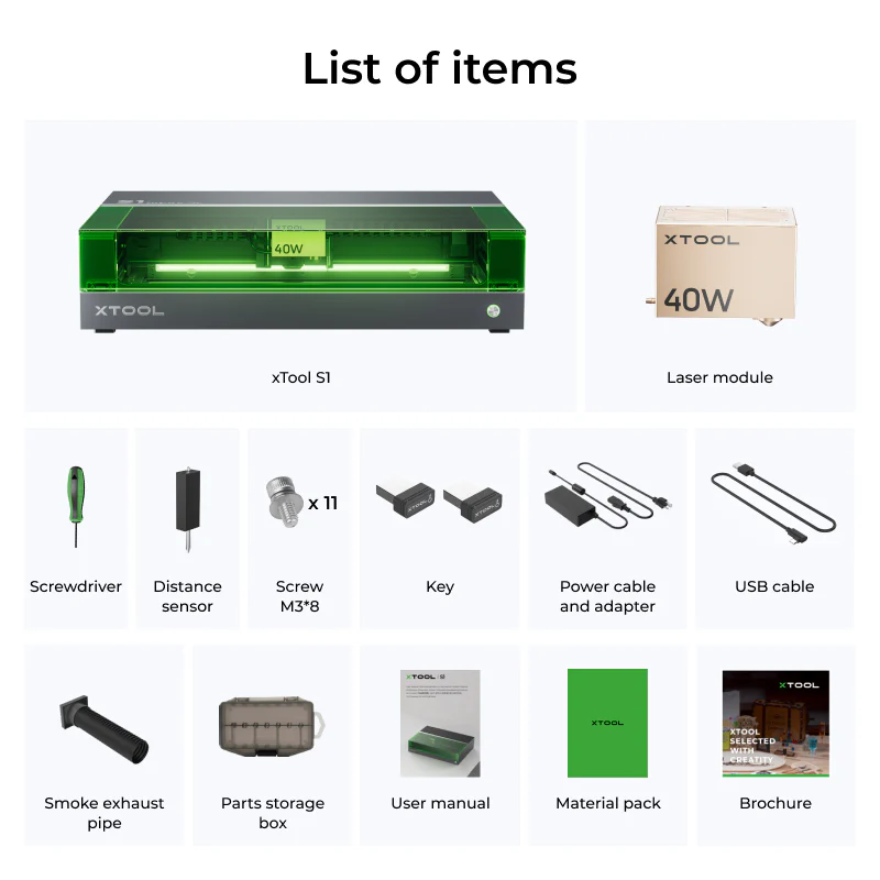 xTool S1 20W/40W Enclosed Diode Laser Cutter