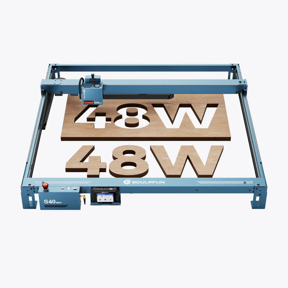 SCULPFUN S40 MAX 48W Laser Engraver Cutting Machine 830*800mm Engraving Area