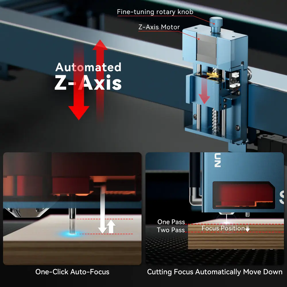 SCULPFUN S40 MAX 48W Laser Engraver Cutting Machine 830*800mm Engraving Area - view 10