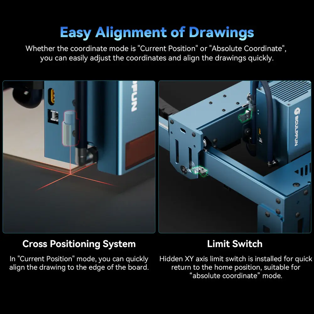 SCULPFUN S40 MAX 48W Laser Engraver Cutting Machine 830*800mm Engraving Area - view 12