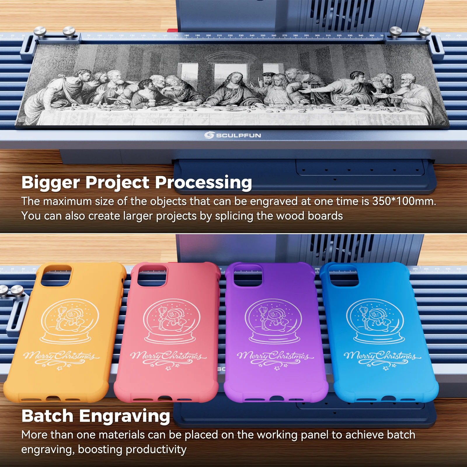 Sculpfun Slide Extension Kit for G9 and V5 UV Laser for large project processing and batch engraving