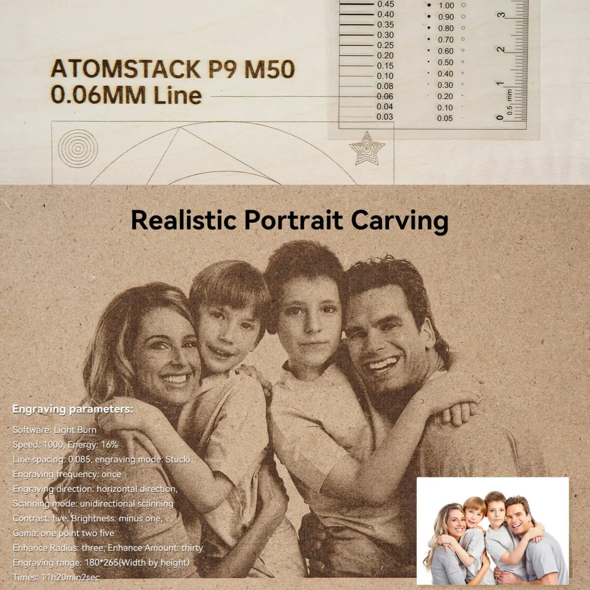 Atomstack P9 M50 10W Optical Power Portable Dual Laser Engraver and Cutter - view 7
