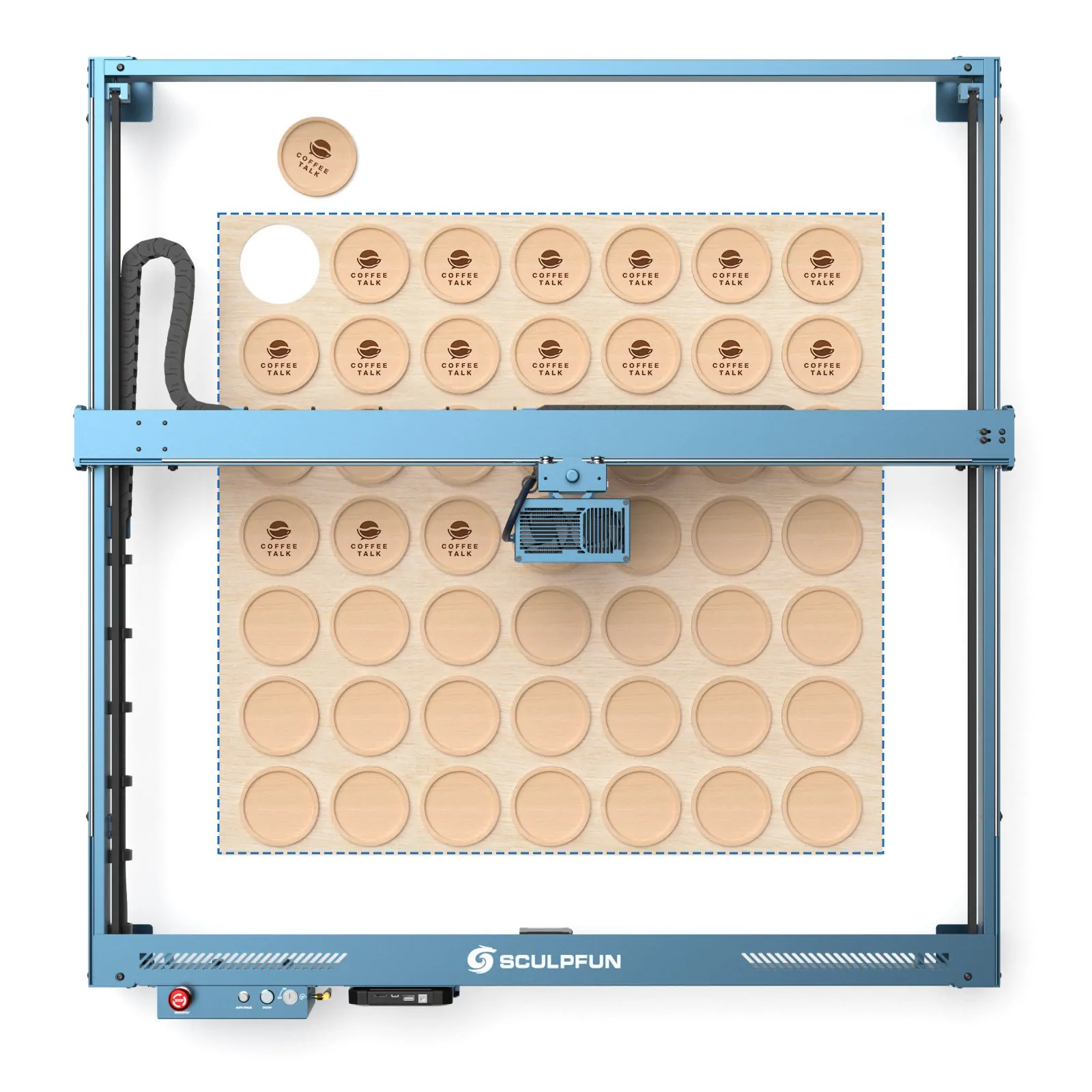 SCULPFUN S70 Max 70W Higher Power Laser Engraver Wood Cutter Desktop Large Laser Engraving Machine for Metal - view 6