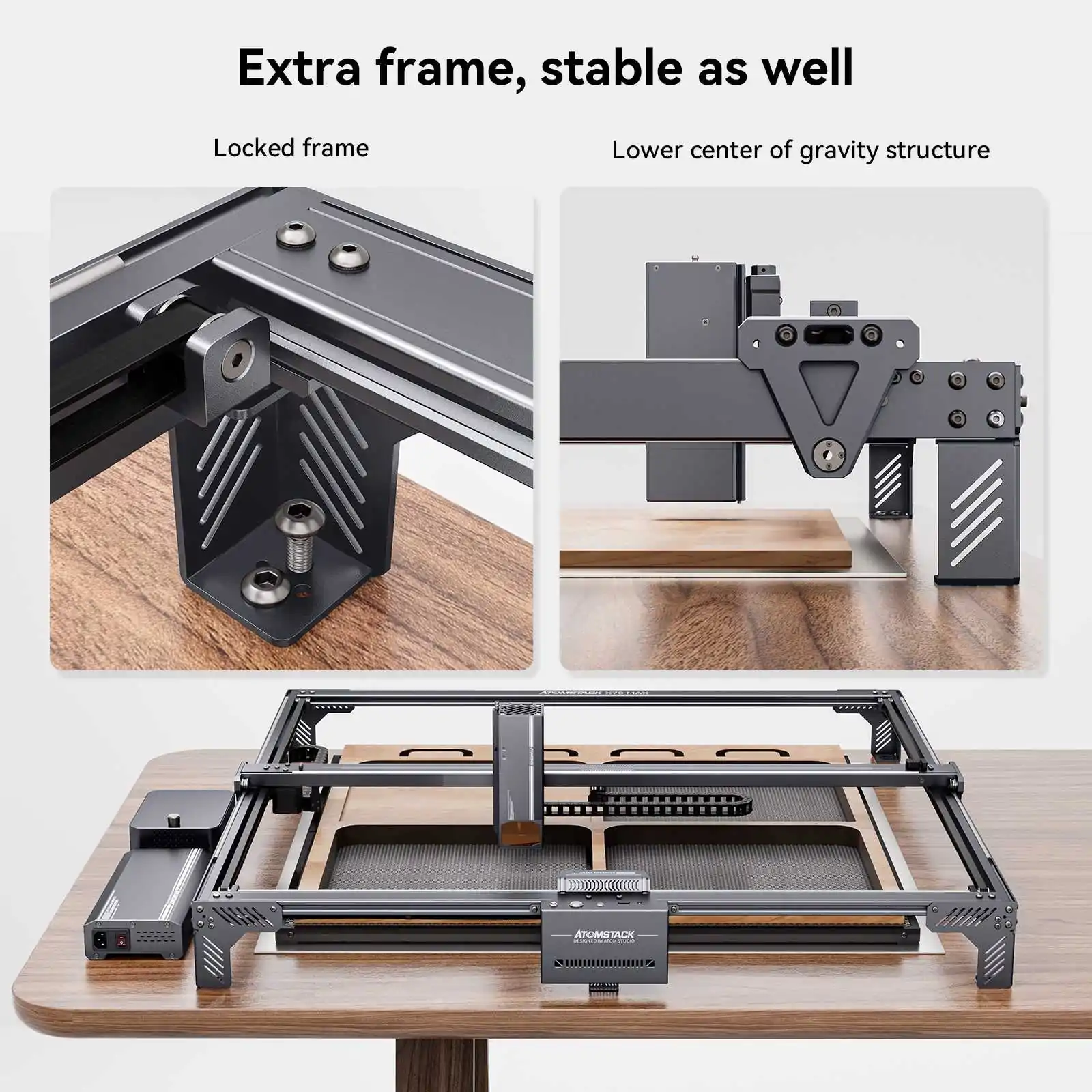 Atomstack X70 Max /A70 MAX 360W Laser Engraver With F60 Air Assist Kit 850*800MM Large Area 35w/70w Dual Laser Engraving Machines - view 4