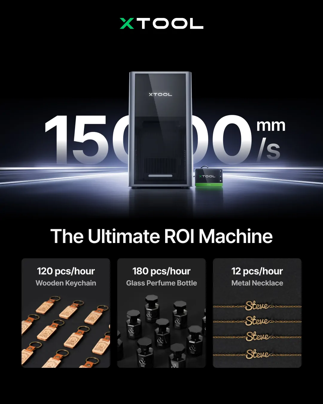 xTool F2 Ultra 60W MOPA & 40W Diode Dual Laser Engraver - view 3