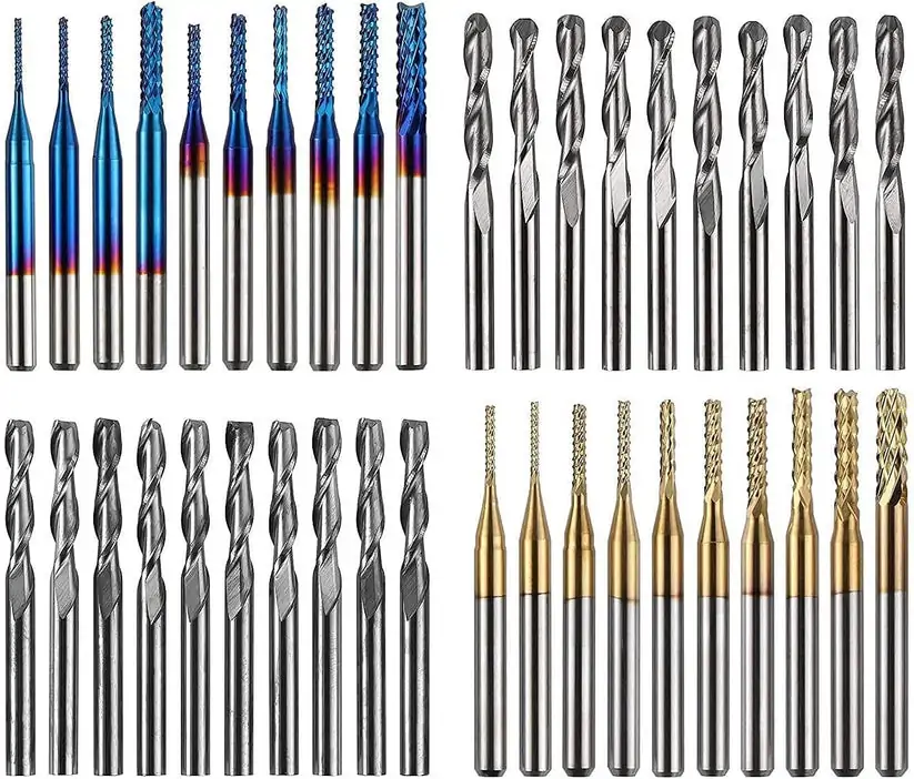 Twotrees 40 PCS End Mills CNC Router Bits