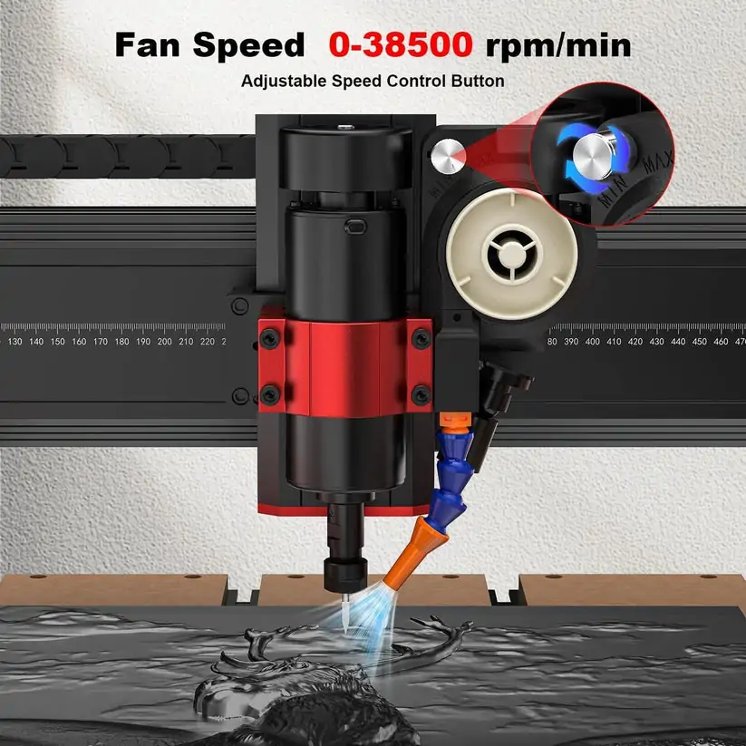 Twotrees 500W Air-Cooled Cooling Kit for CNC Routers - view 4