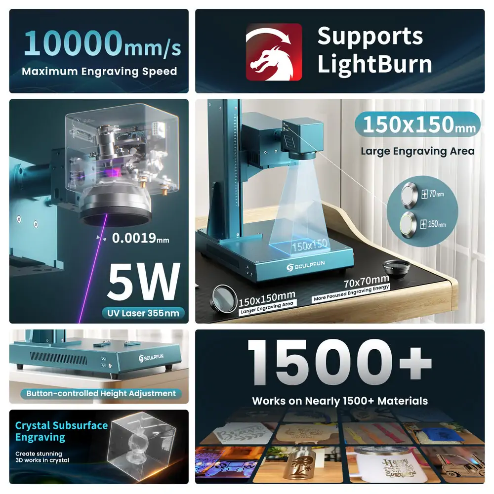 SCULPFUN V5 UV Laser Marking Machine - view 4