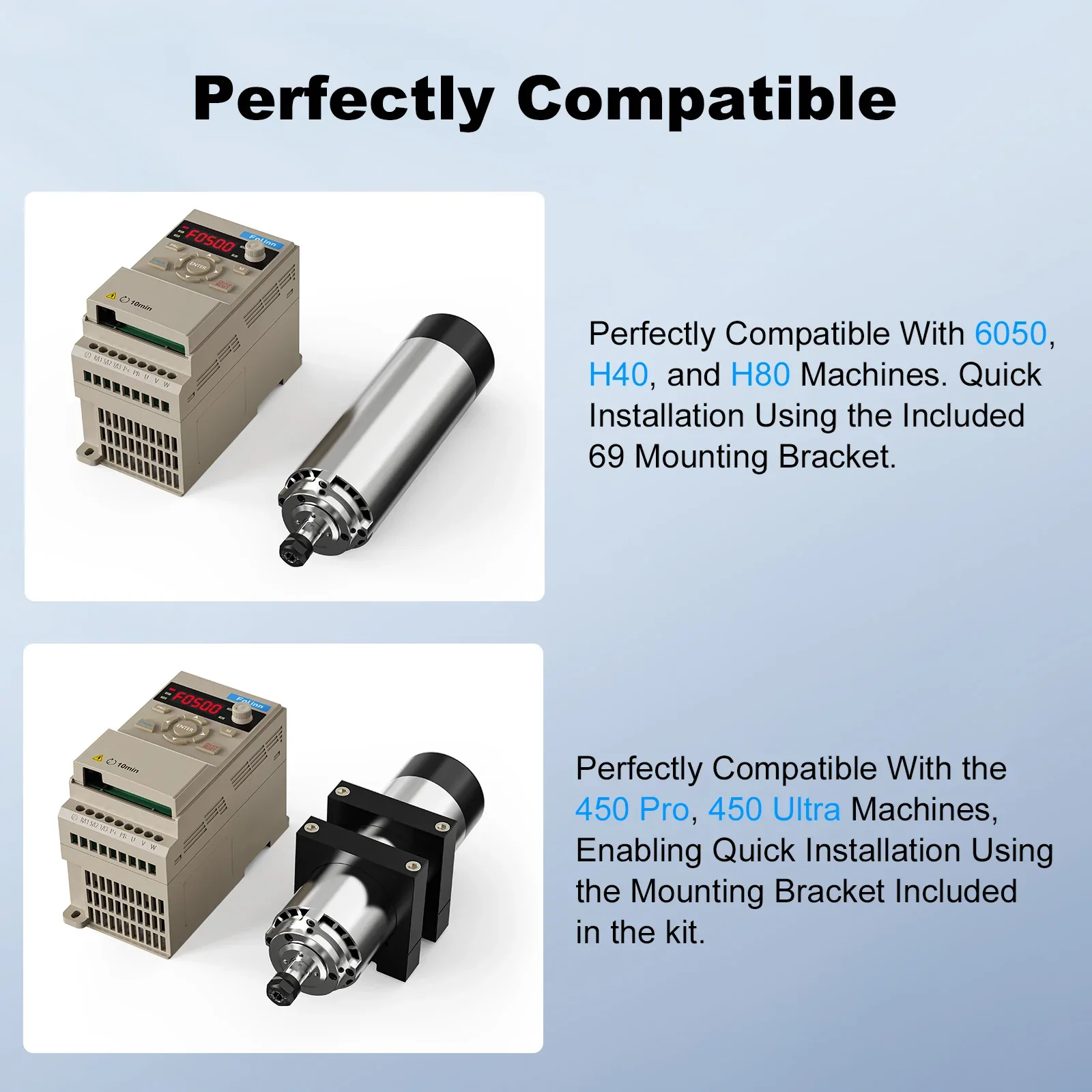 Twotrees 1000W Air-Cooled CNC Router Spindle Motor - view 7