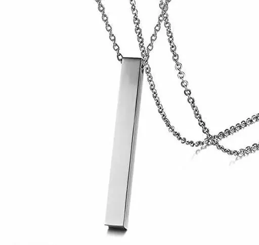 Three-Dimensional Long Strip Titanium Steel Pendant - Image 4