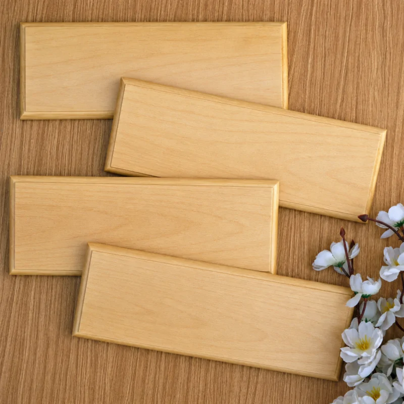 Premium wooden nameplates for laser engraving, custom signage, personalized décor, and DIY craft projects.