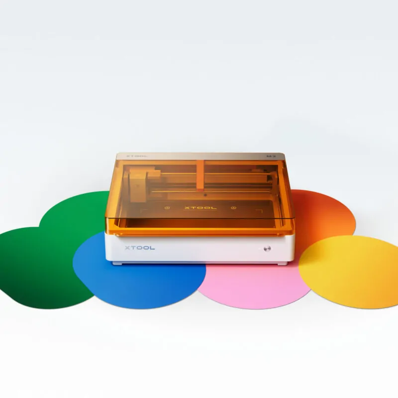 xTool M2 Color Craft Laser Cutter & Engraver with CMYK printing, laser cutting and engraving capabilities