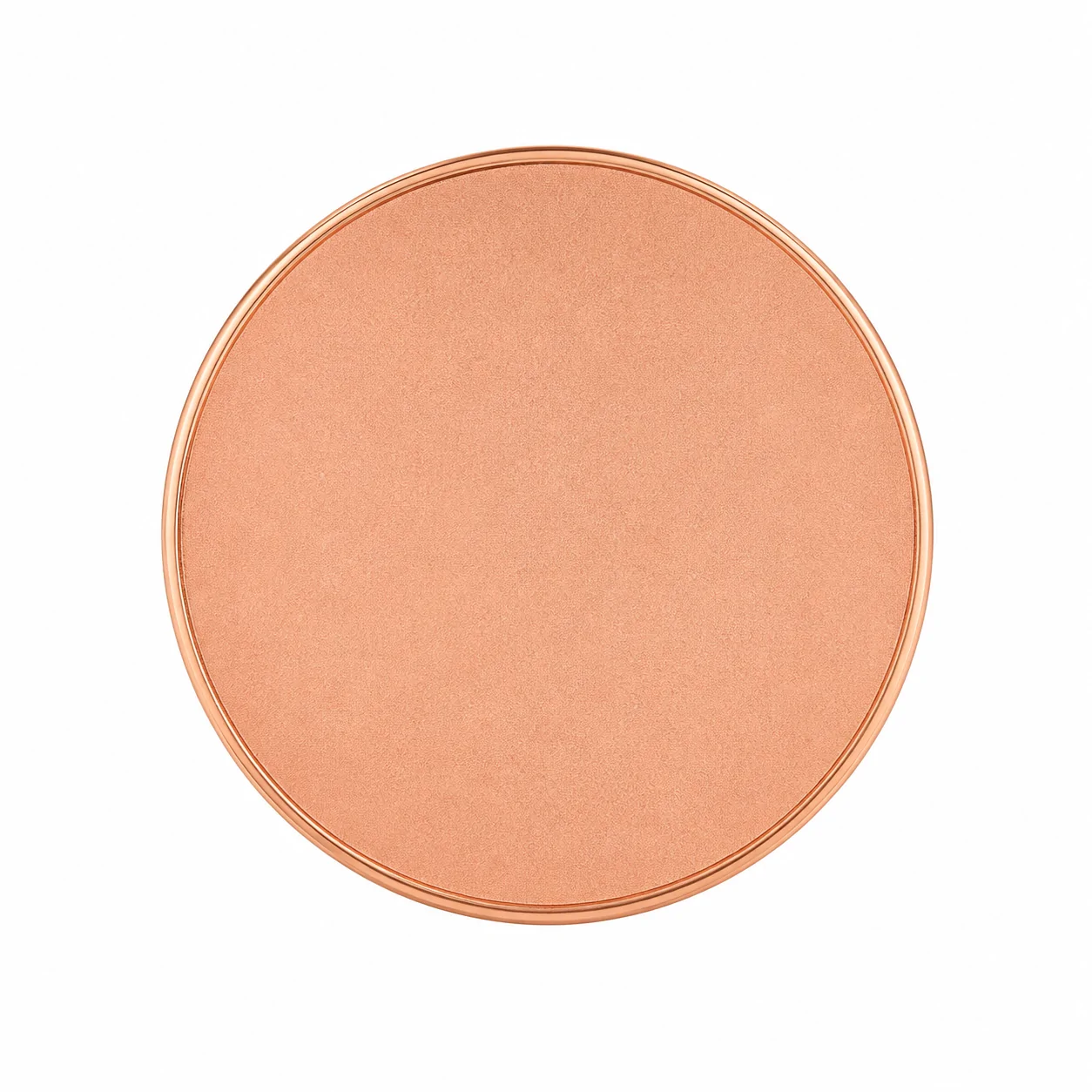 Blank rose gold metal coin for laser engraving, custom challenge coins, commemorative designs, and personalized metal crafting projects.