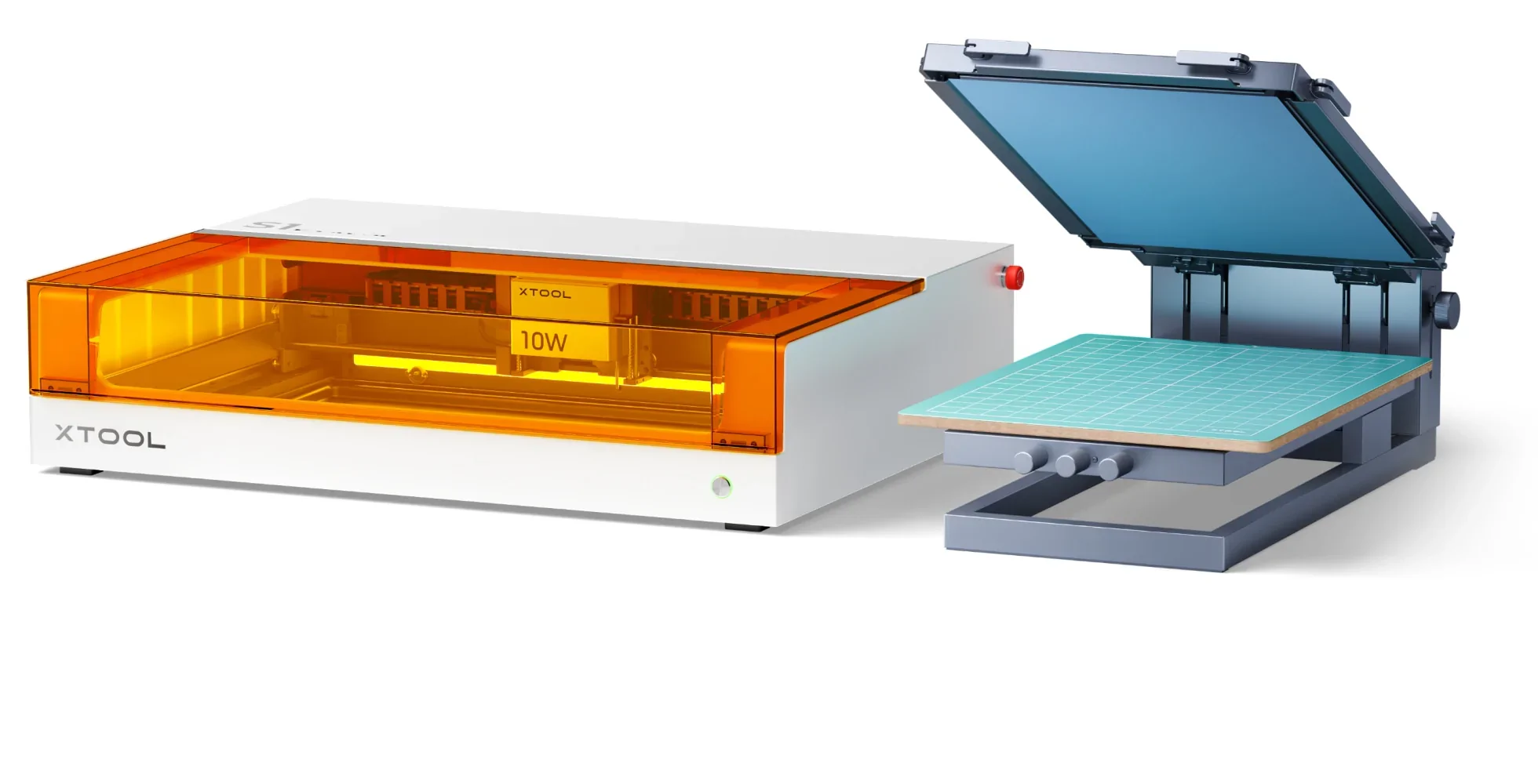 xTool Screen Printer product image showing laser-assisted screen printing system.