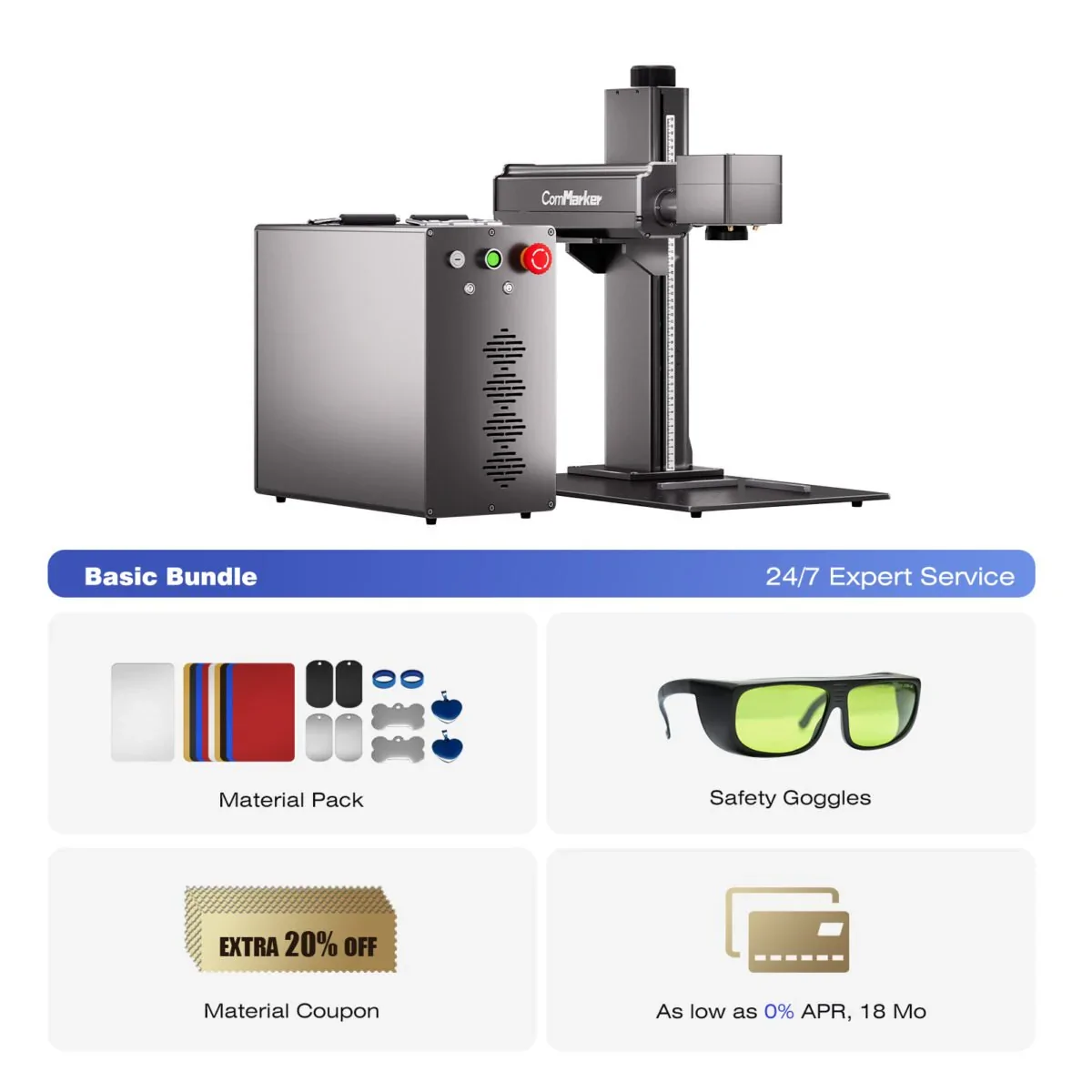 ComMarker Titan 1 JPT MOPA Fiber Laser Engraver - view 10