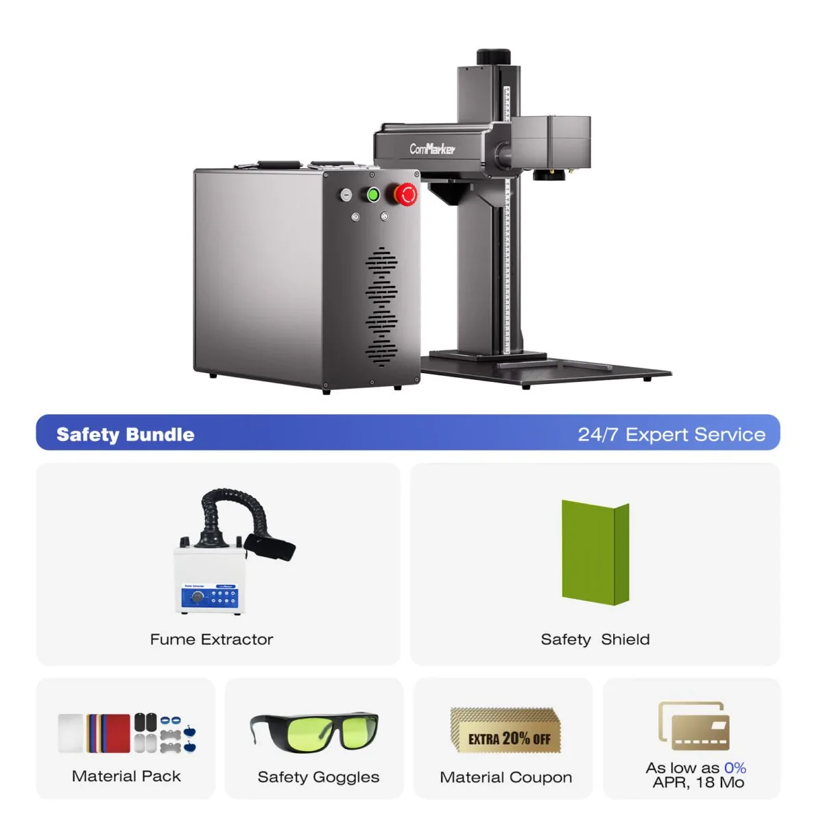 ComMarker Titan 1 JPT MOPA Fiber Laser Engraver - view 11