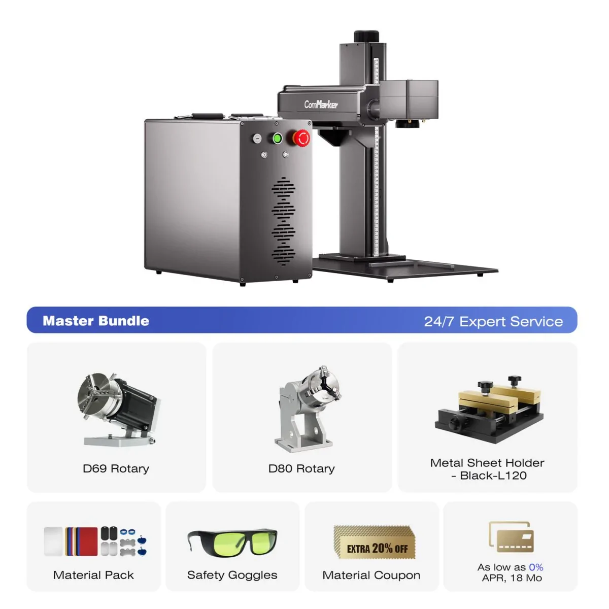 ComMarker Titan 1 JPT MOPA Fiber Laser Engraver - view 12