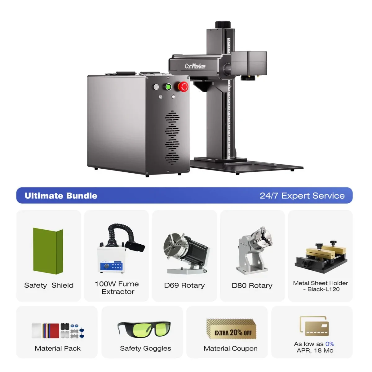 ComMarker Titan 1 JPT MOPA Fiber Laser Engraver - view 13