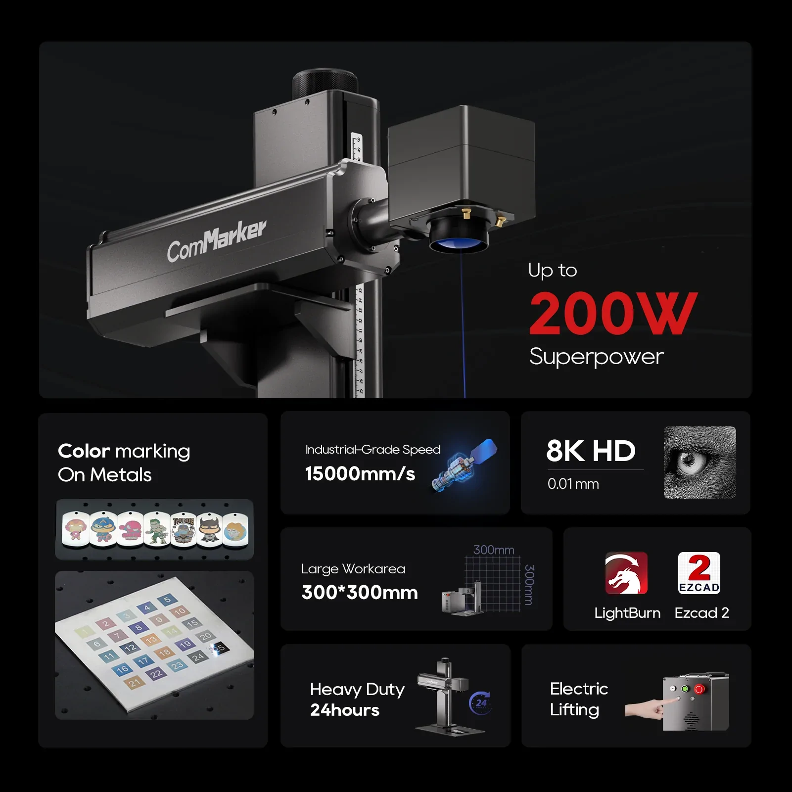 ComMarker Titan 1 JPT MOPA Fiber Laser Engraver - view 2