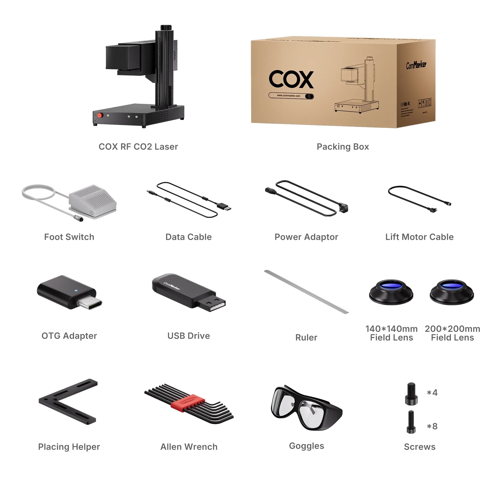 ComMarker COX 40W RF CO2 Laser Engraver - view 2