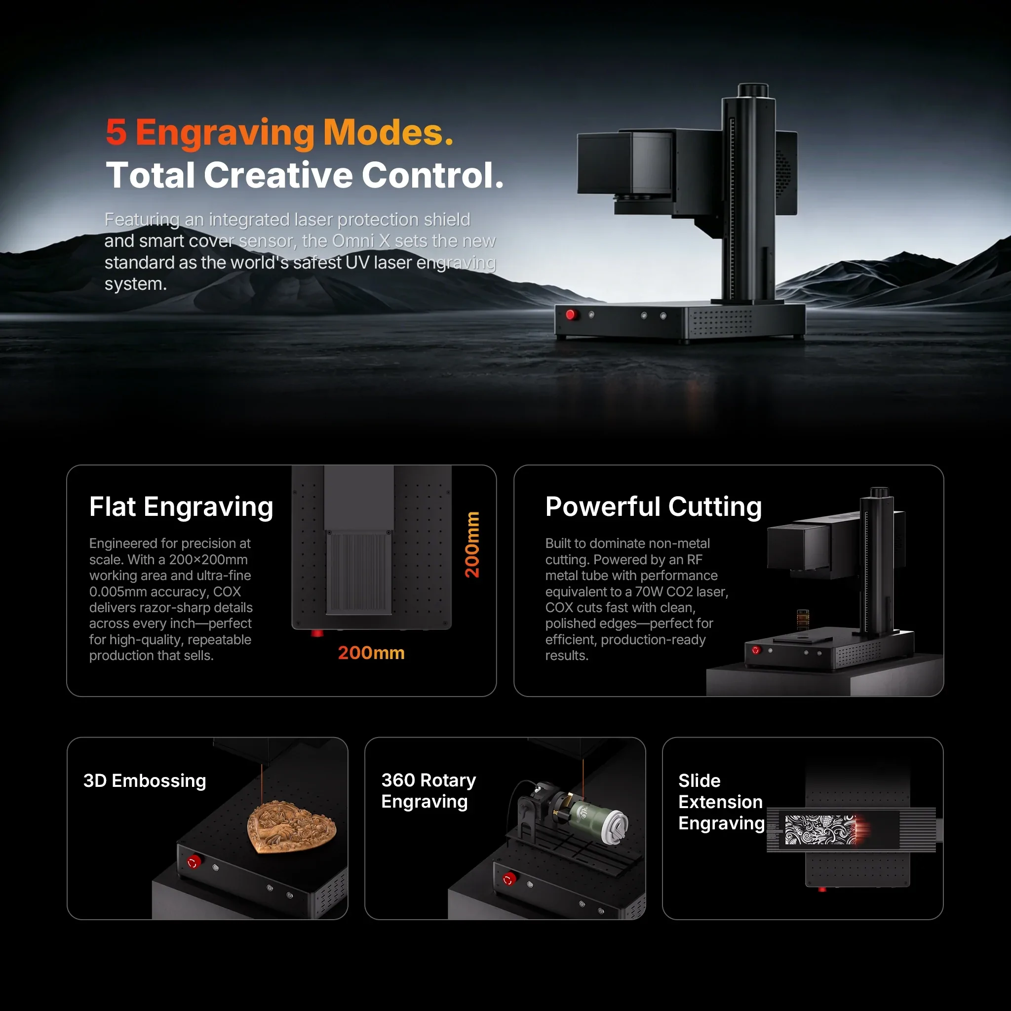 ComMarker COX 40W RF CO2 Laser Engraver - view 5