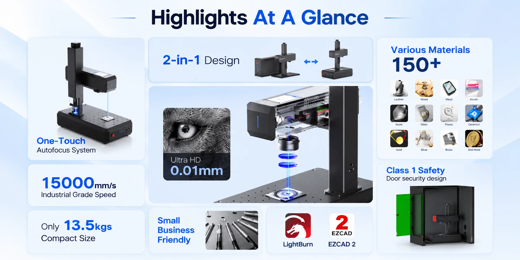 ComMarker B6 fiber laser engraver features