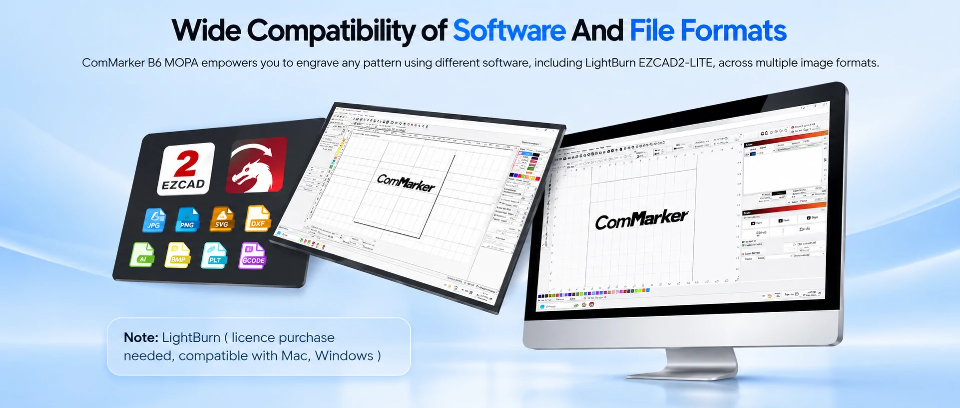 ComMarker B6 JPT MOPA fiber laser engraver software compatibility