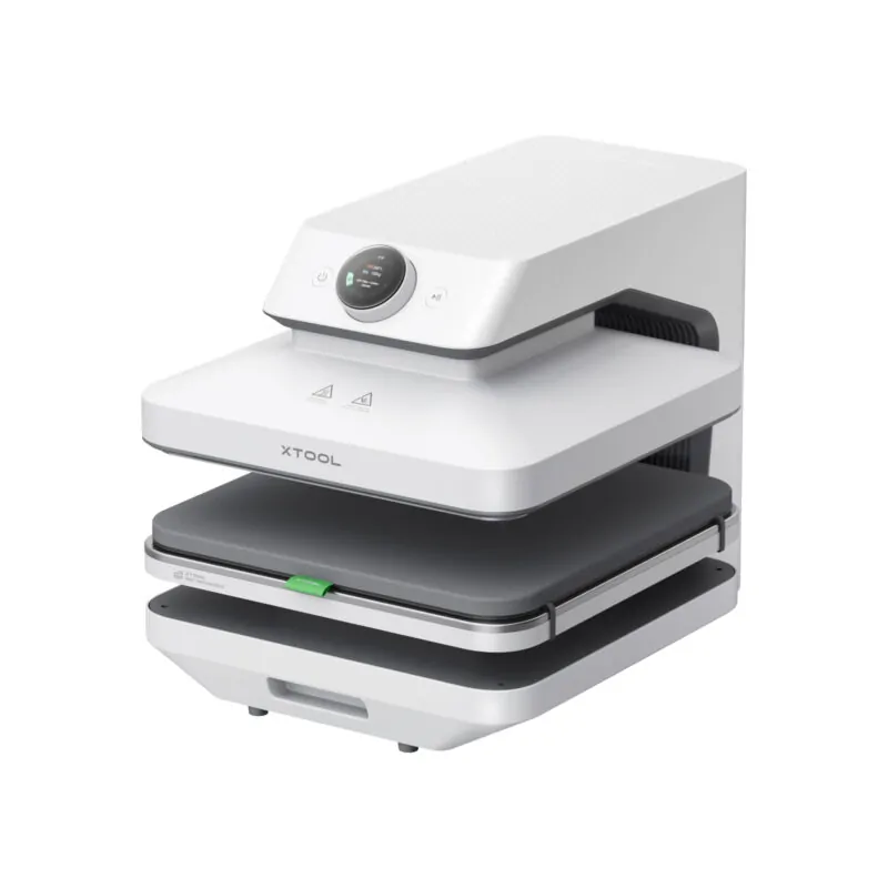 xTool WonderPress 3D Auto Heat Press for professional T-shirt, apparel, and heat transfer printing.