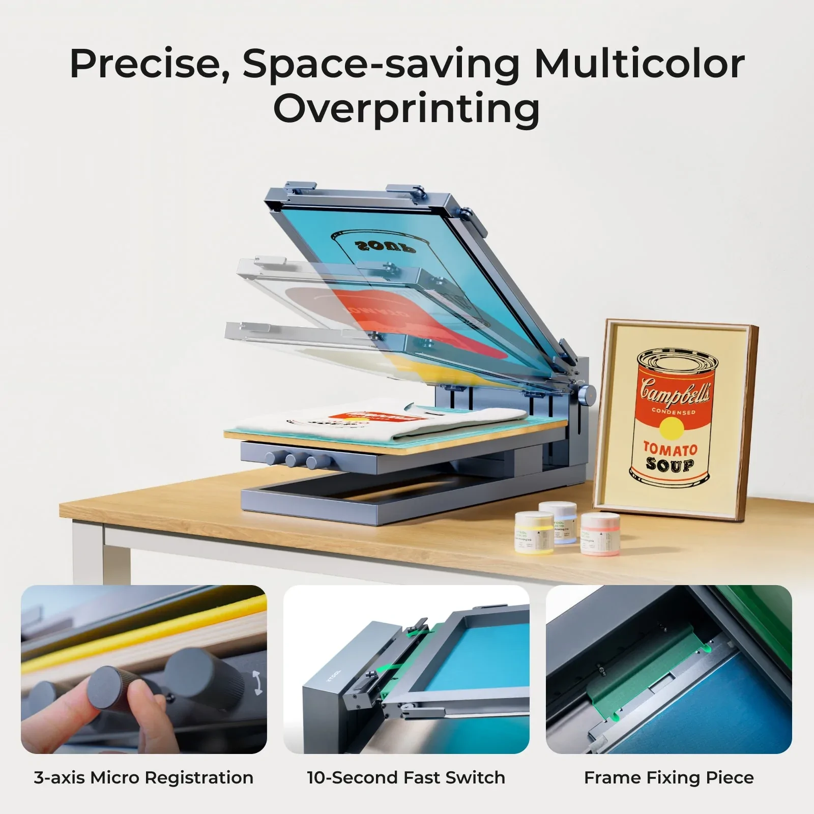 xTool Screen Printer: 1st Screen Printing Solution with Laser [ Compatible with xTool M Series/P Serise/F Series/S1 ] - Image 6