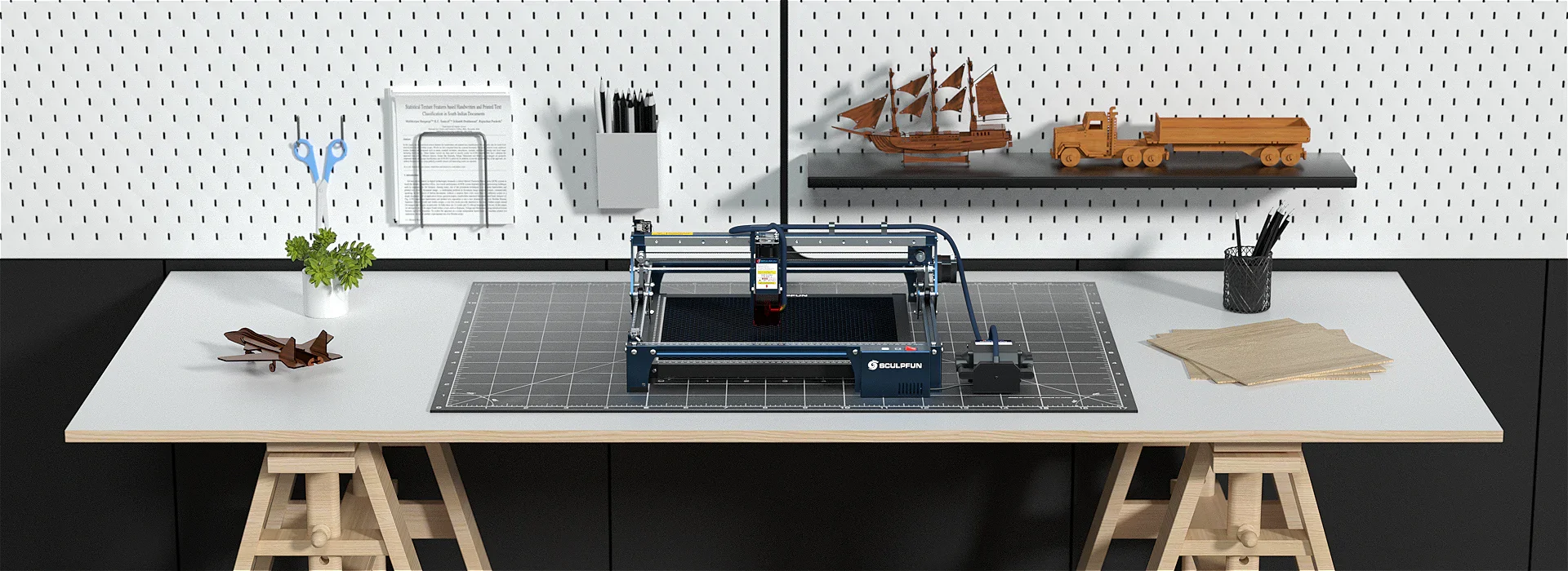 SCULPFUN S30 Pro 10W Laser Engraving Machine with Automatic Air-Assist for wood, acrylic, leather, metal engraving and cutting