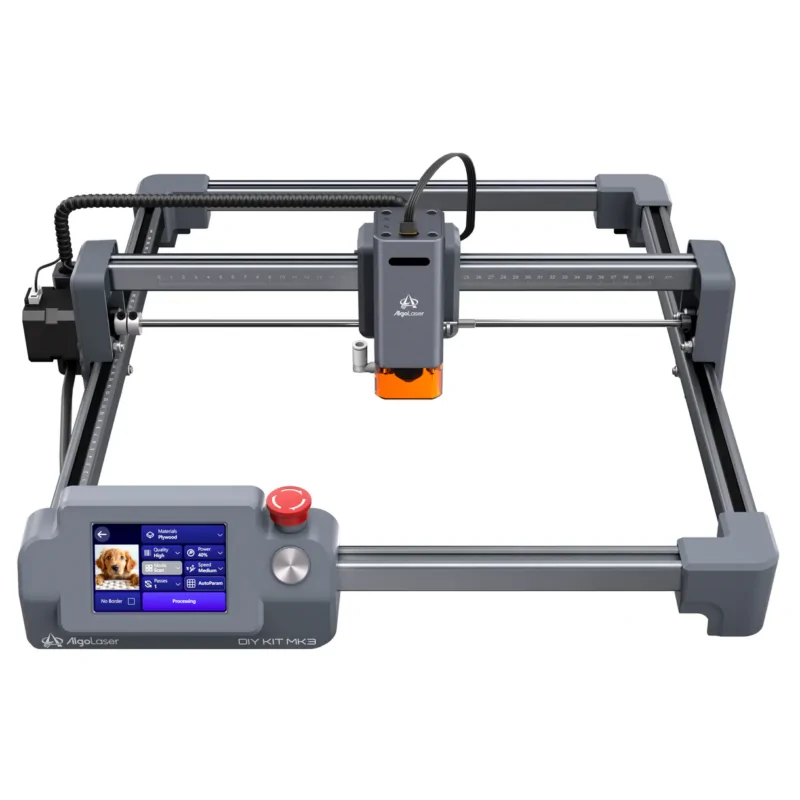 AlgoLaser DIY KIT MK3 Diode Laser Engraver with high-precision laser module and touchscreen controller