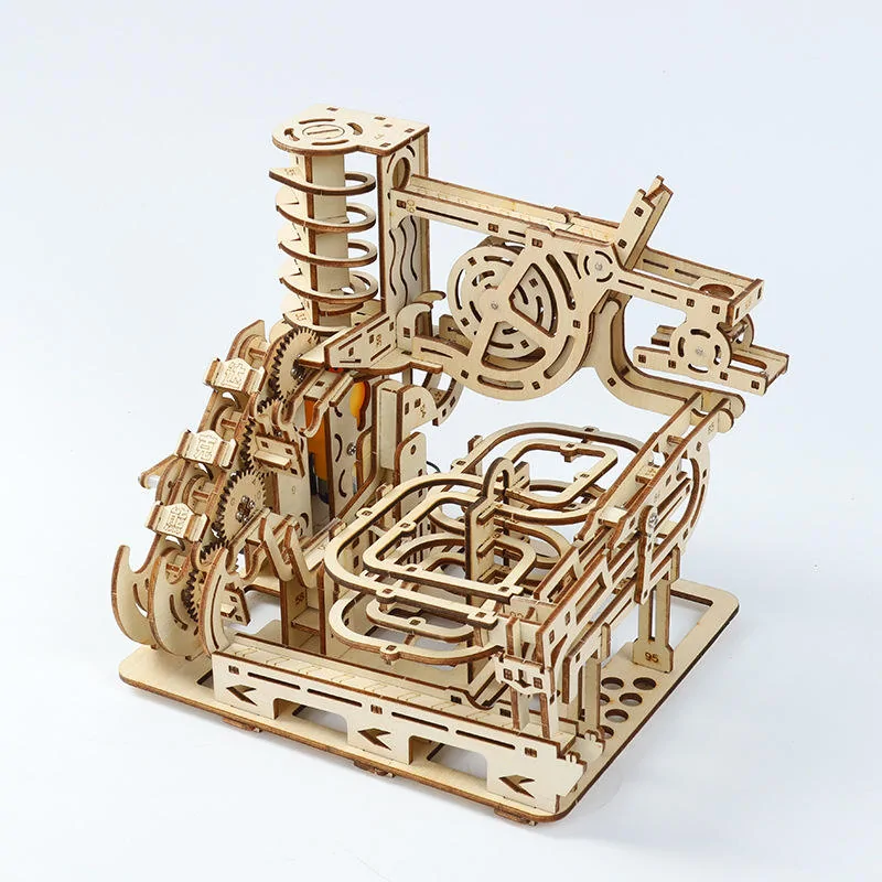 Wooden Marble Run 3D Puzzle Kit DIY Mechanical Ball Track Model