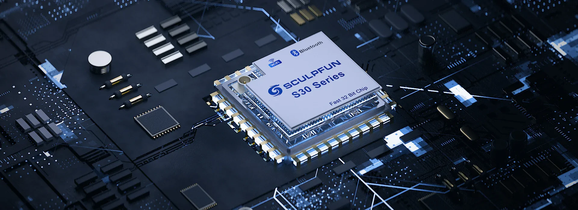 SCULPFUN S30 Pro 32-bit motherboard with advanced motion control and laser engraving performance