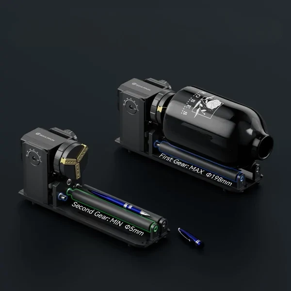 SCULPFUN RA Pro Max interchangeable roller and chuck modules for laser engraving