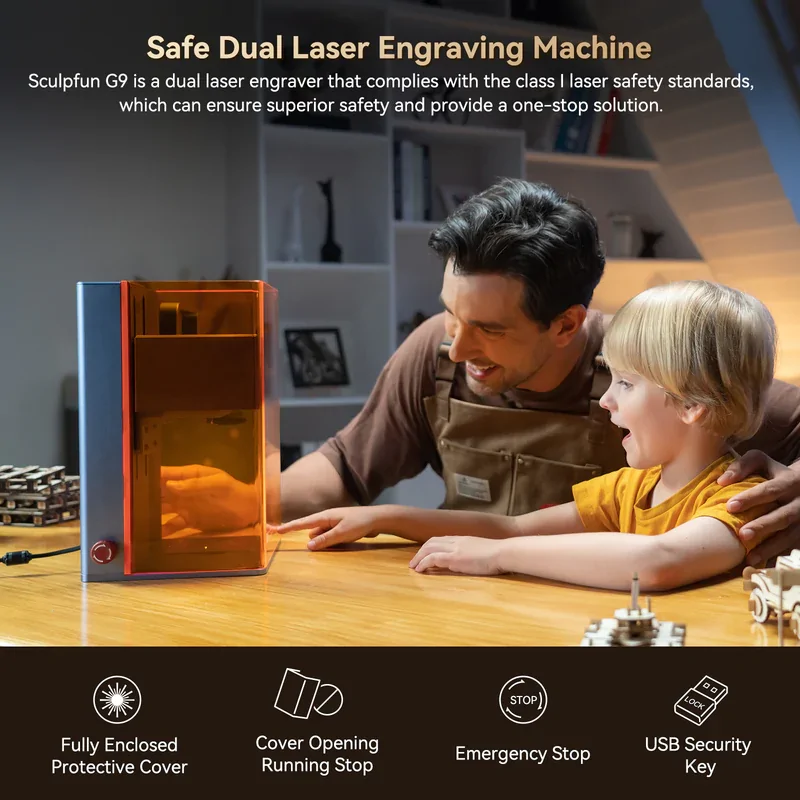 SCULPFUN G9 Portable Laser Engraver with 2W IR + 10W Diode Laser - Image 15