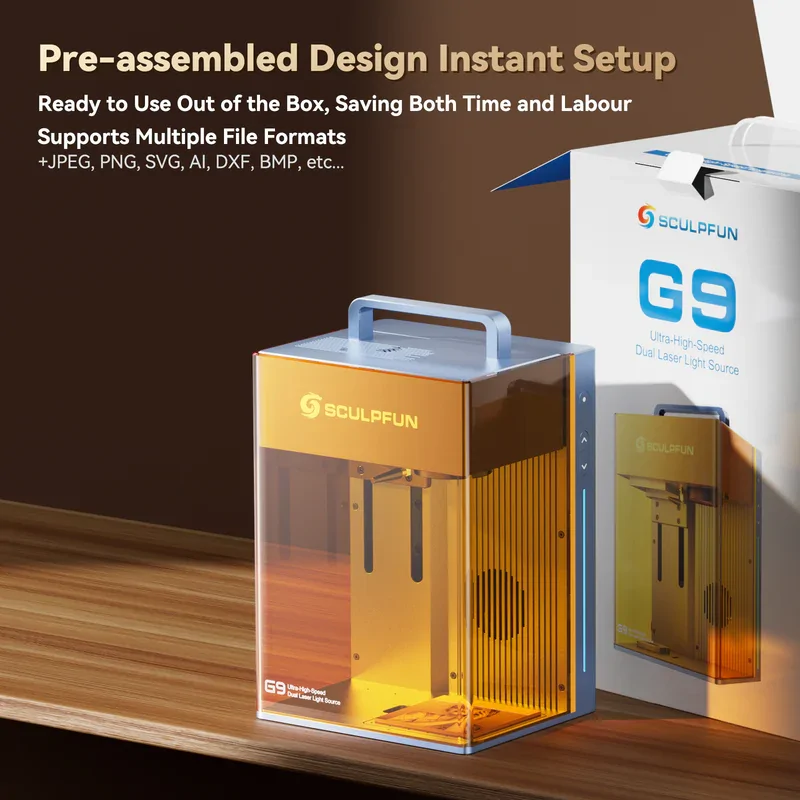 SCULPFUN G9 Portable Laser Engraver with 2W IR + 10W Diode Laser - Image 18
