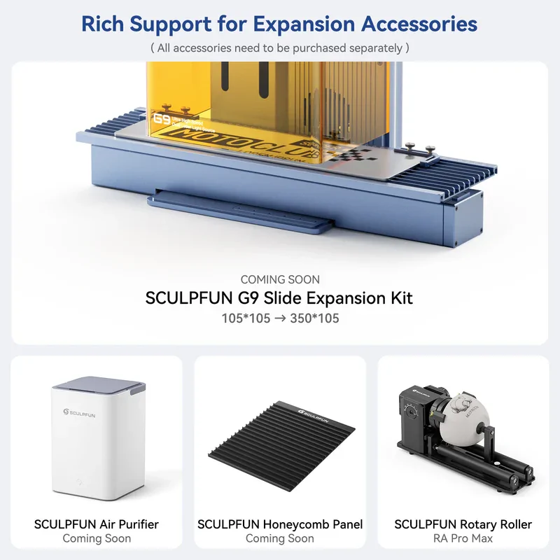 SCULPFUN G9 Portable Laser Engraver with 2W IR + 10W Diode Laser - Image 20