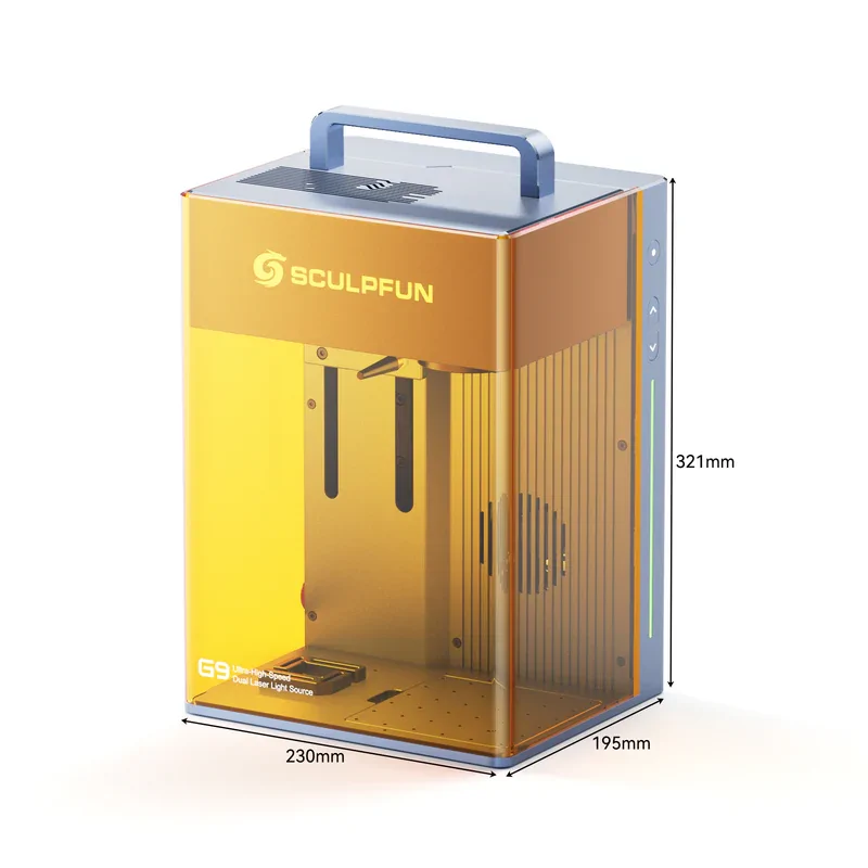 SCULPFUN G9 Portable Laser Engraver with 2W IR + 10W Diode Laser - Image 3