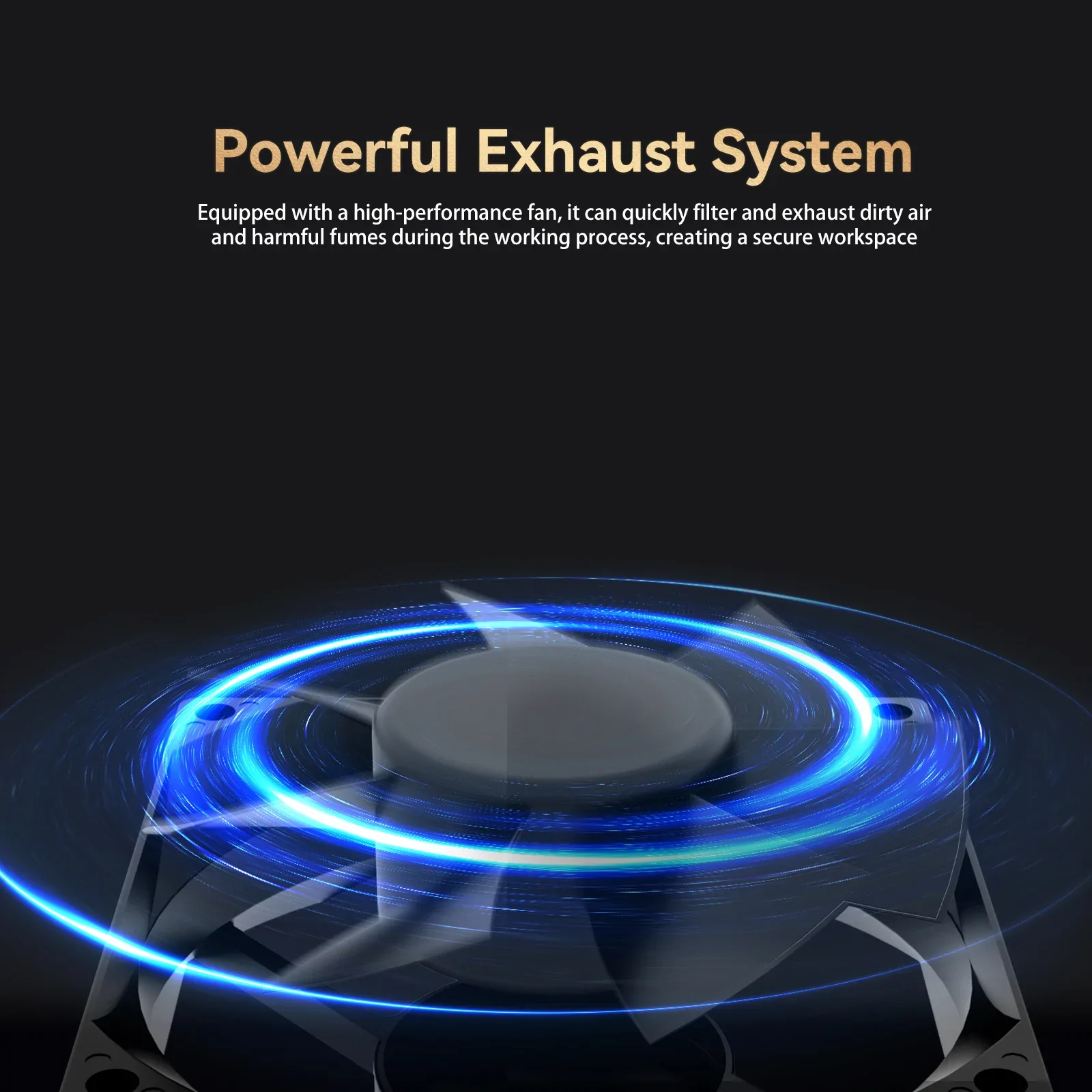 Powerful exhaust fan for smoke removal