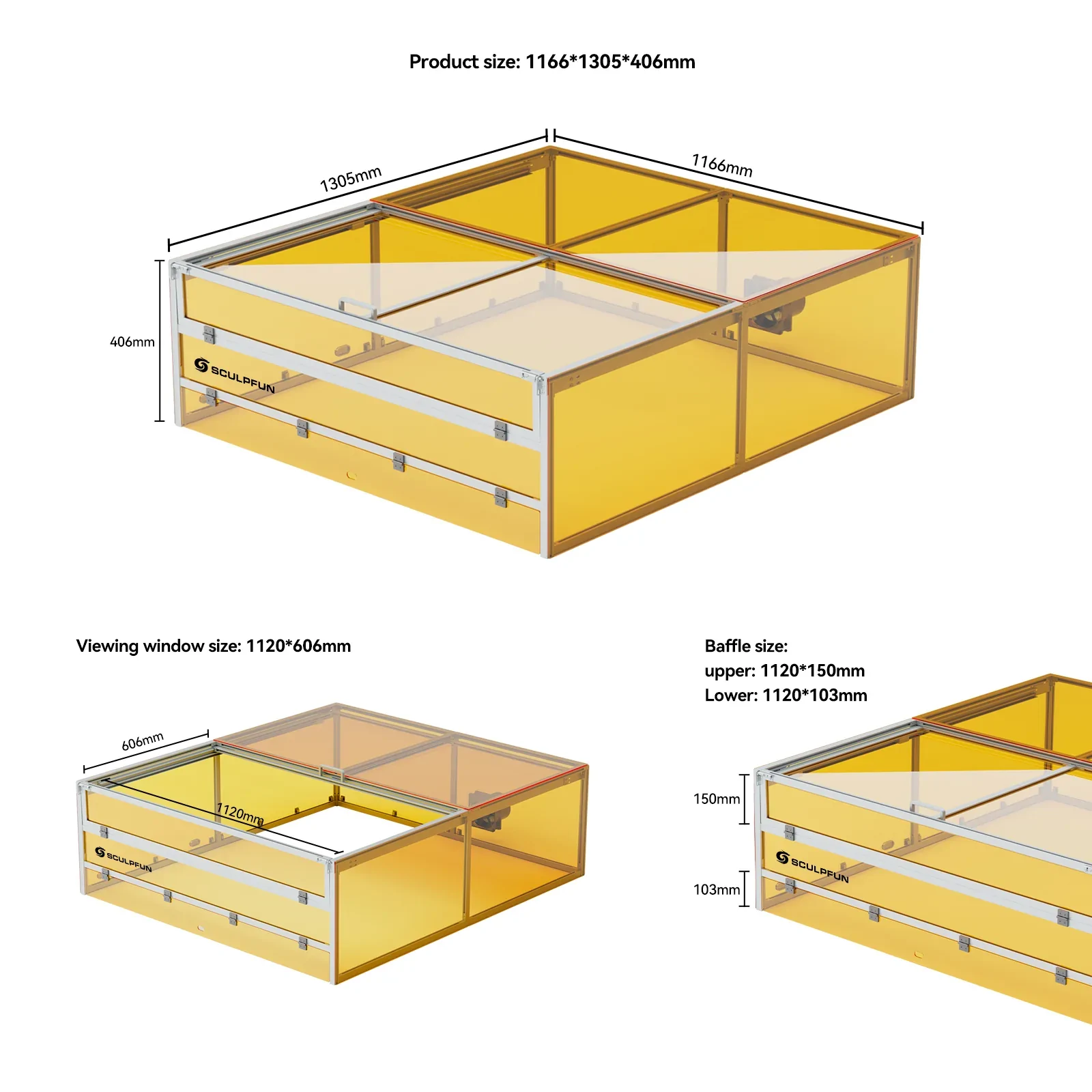 Fully enclosed laser cutting workspace