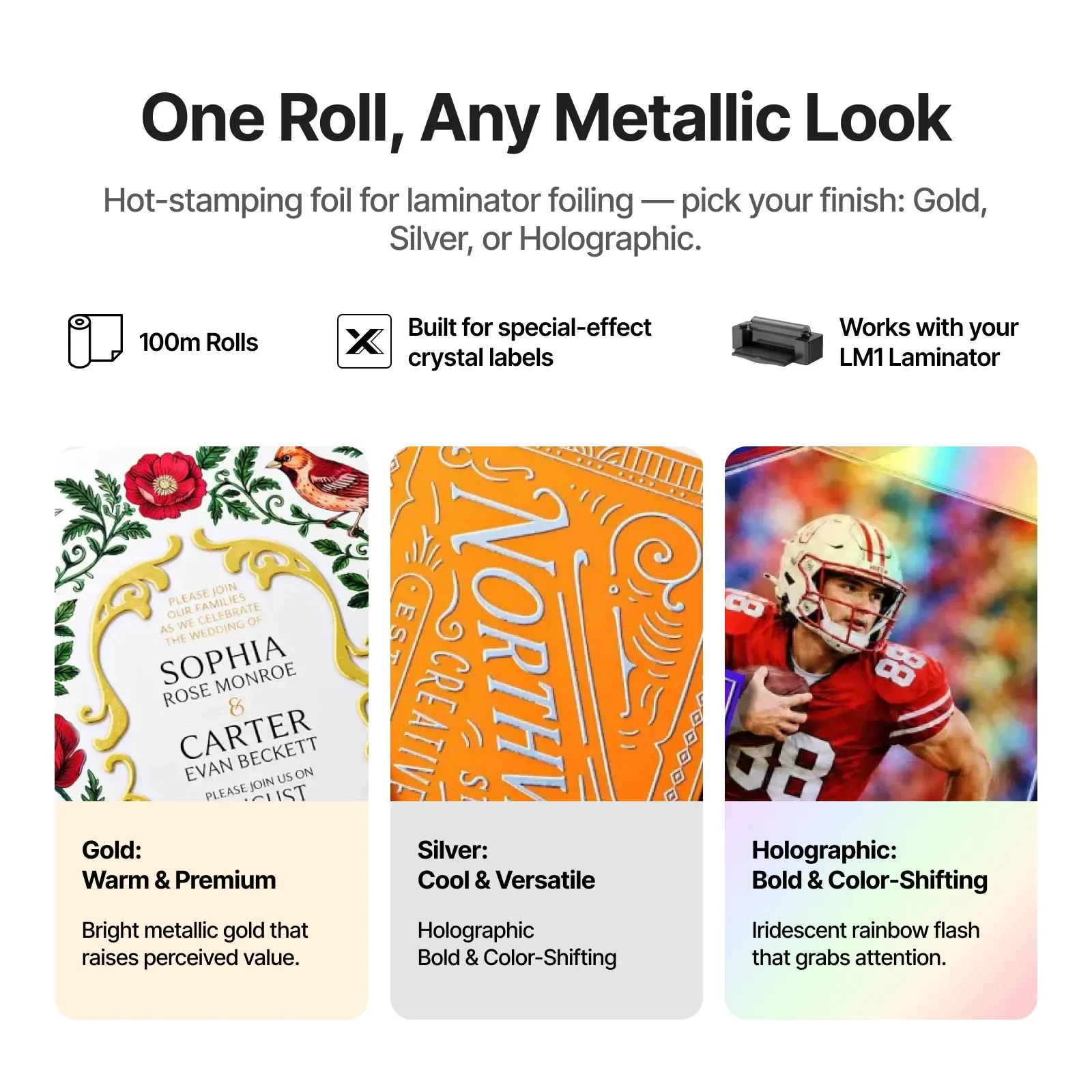 xTool Selected Hot Stamping Foil for O1 Omni Printer (100m) - Image 3
