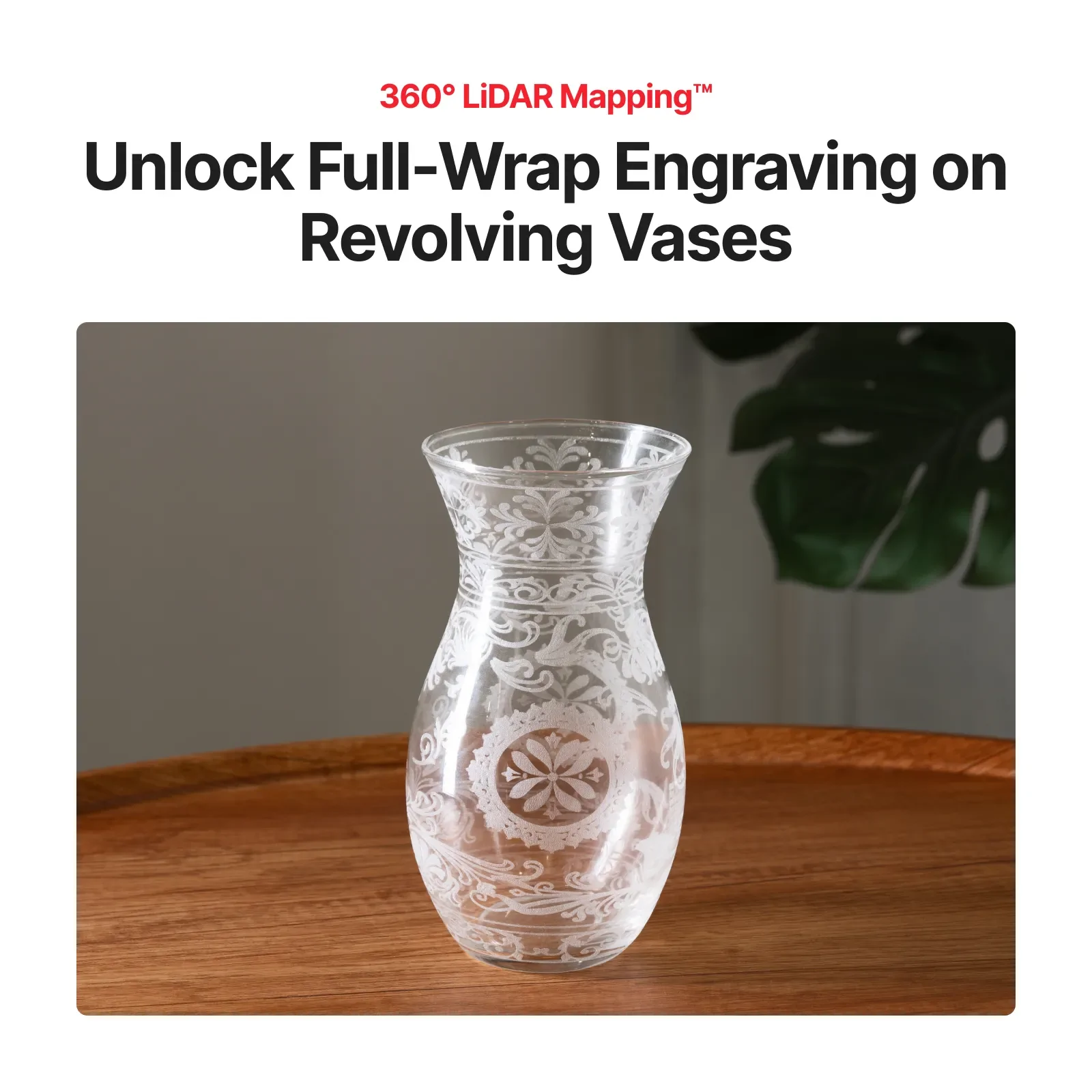 xTool RA3 Lite Full Wrap Vase Engraving with 360° Rotary Laser Engraving Technology