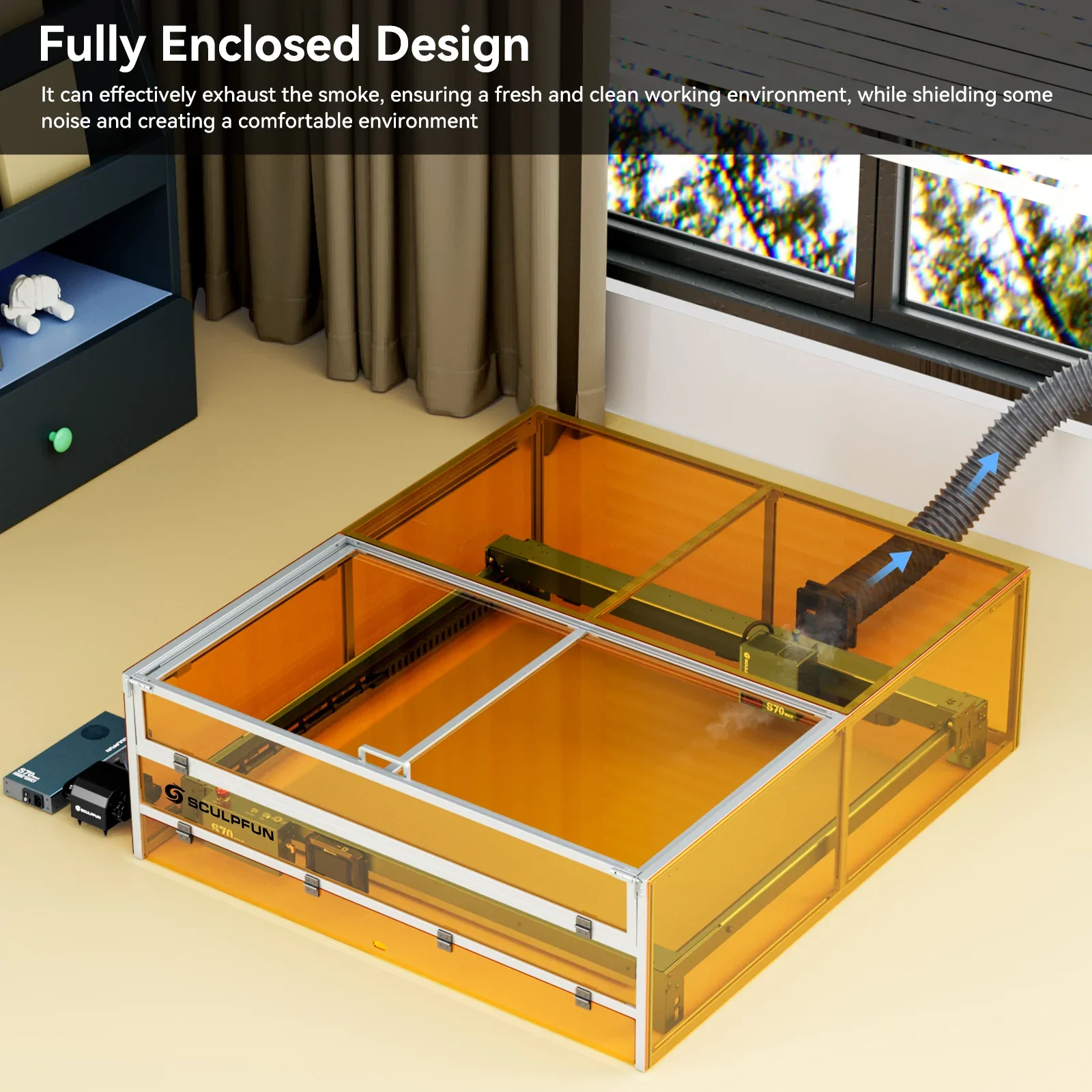 SCULPFUN B70 Enclosure fully enclosed laser workspace