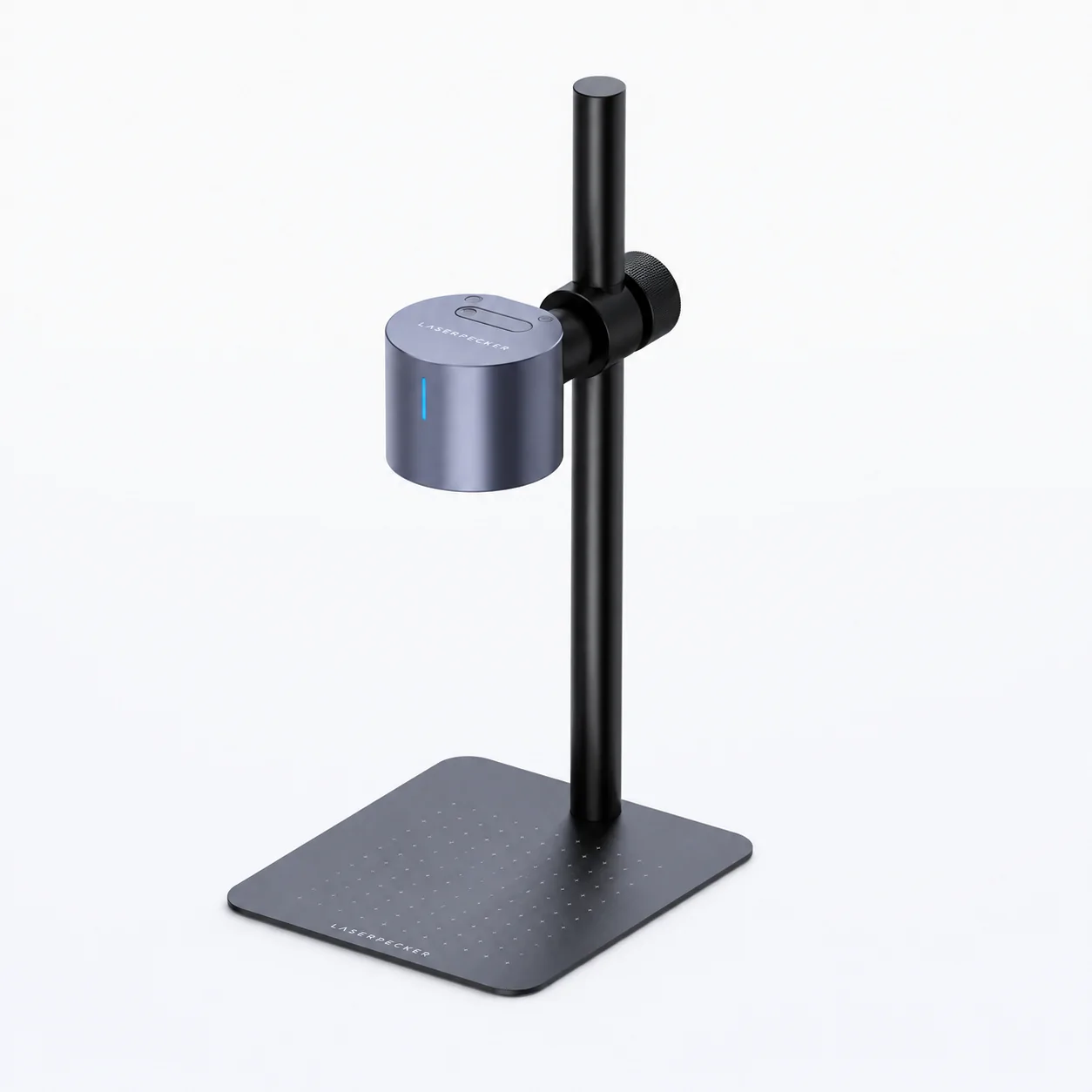 LaserPecker LP1 Plus portable laser engraver with adjustable multi-angle stand