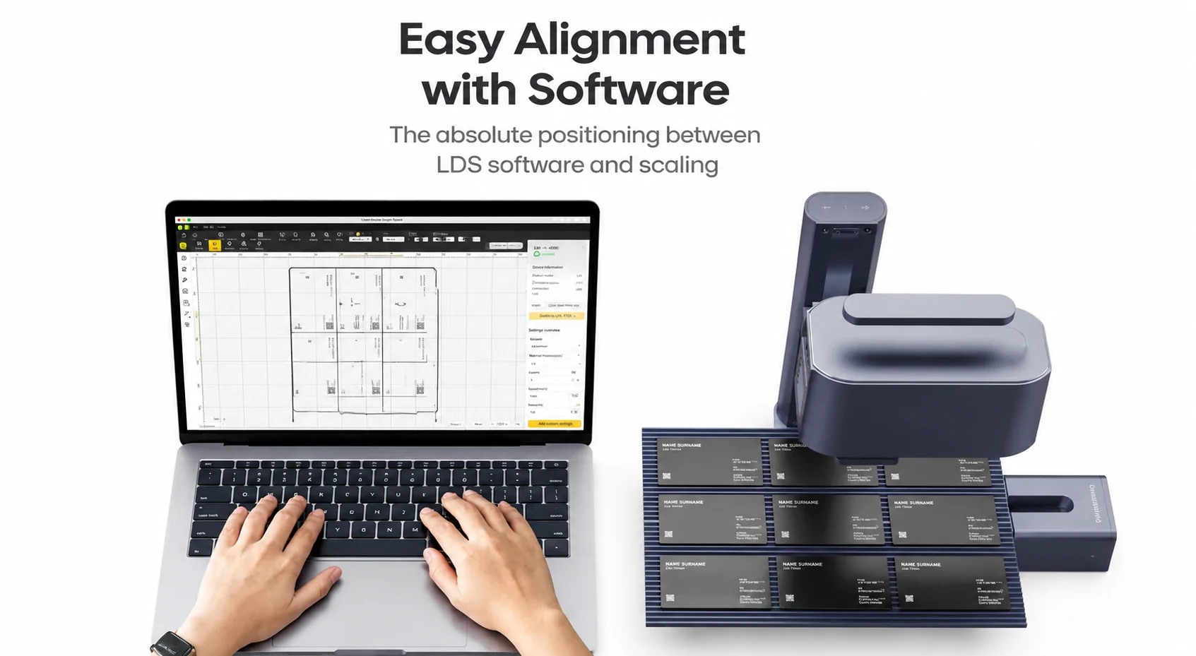 Easy alignment with LaserPecker software