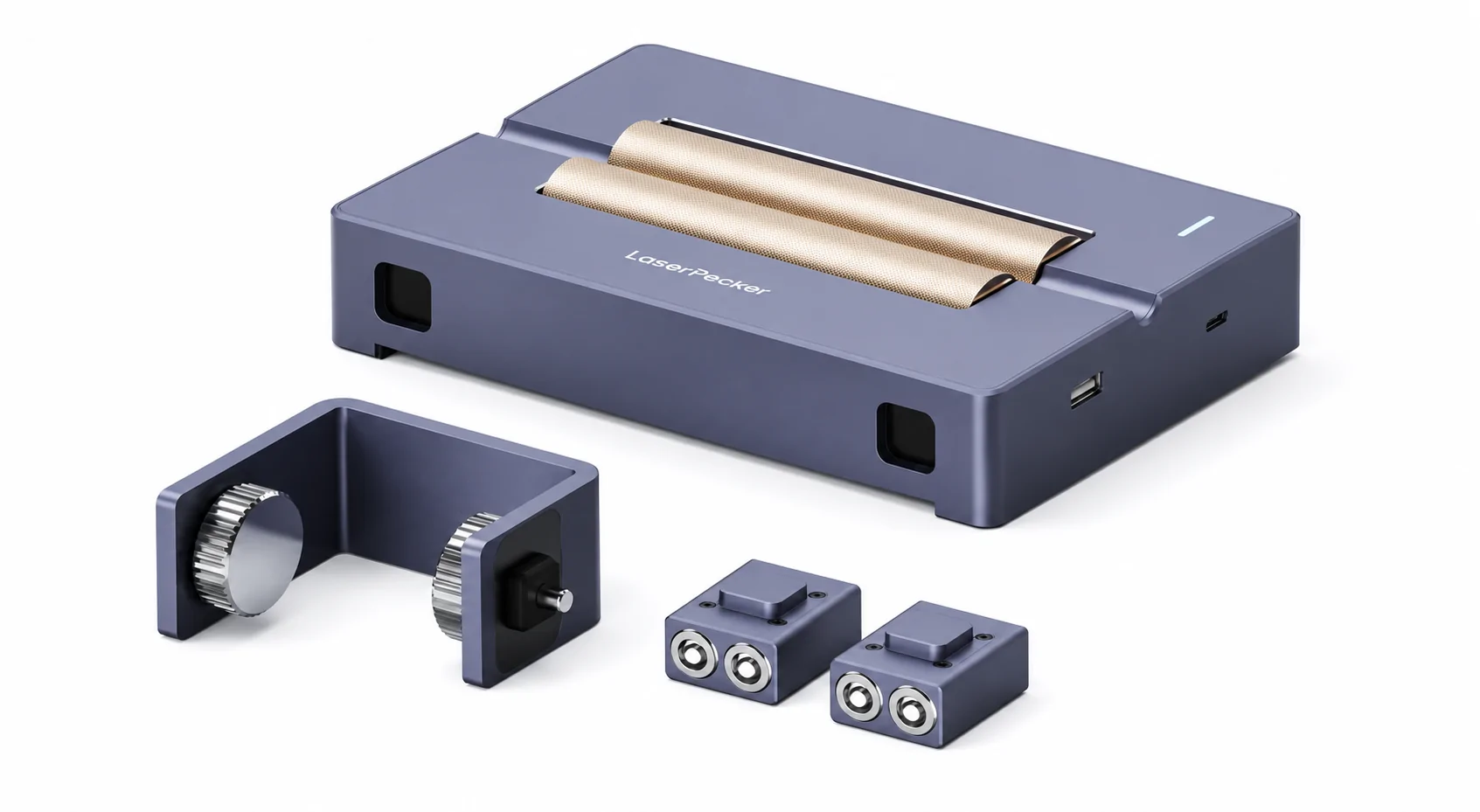 LaserPecker Versatile Electric Roller with rotary accessories